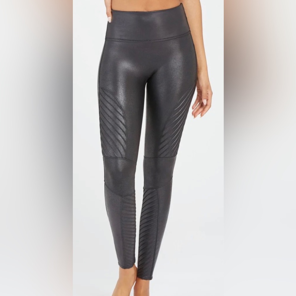 SPANX Black Faux Leather Leggings
